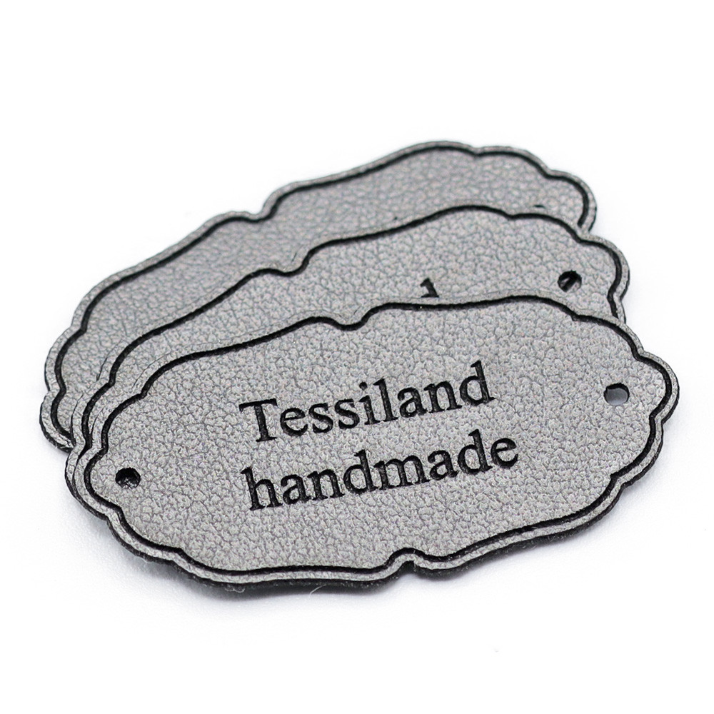 Plaques personnalisables Elegant éco-cuir titanium