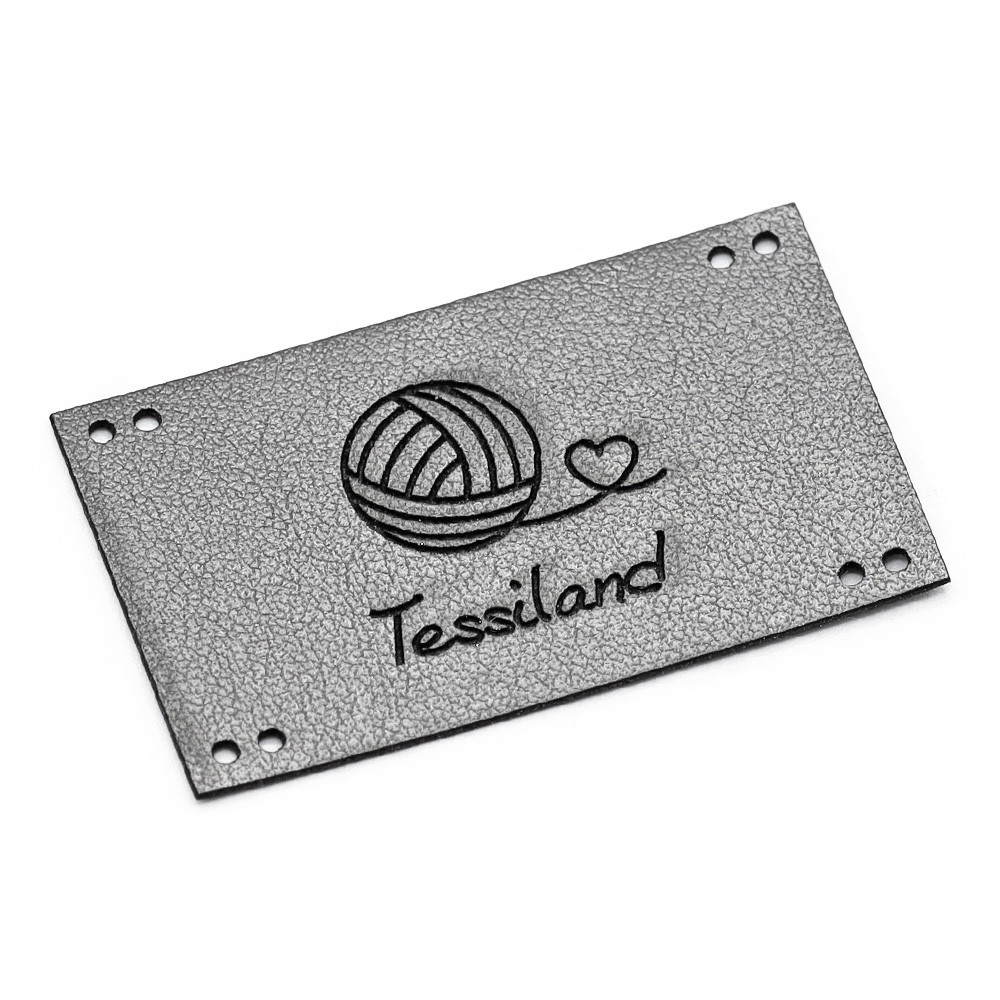Custom Tags romantic maxy eco leather Titanium