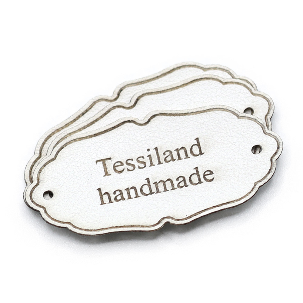 Targhette Personalizzabili Elegant ecopelle bianco