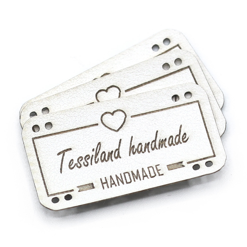 Targhette Personalizzabili Love ecopelle bianco