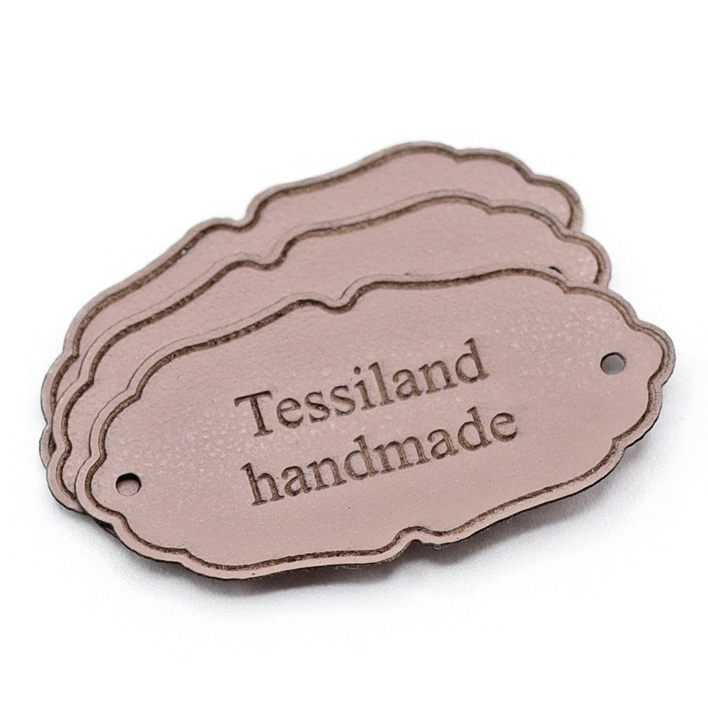 Targhette Personalizzabili Elegant ecopelle cipria