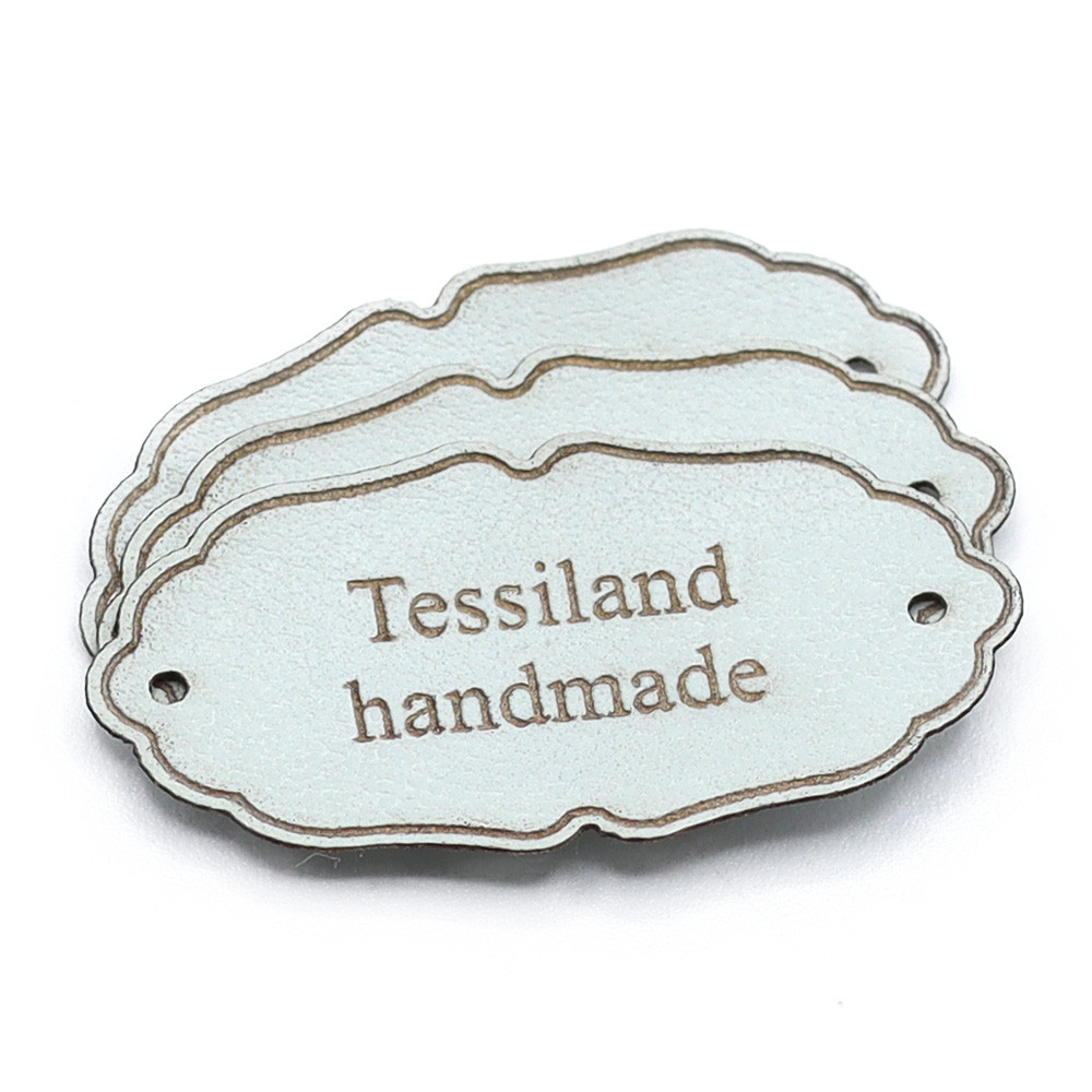 Custom tags Elegant eco leather tiffany