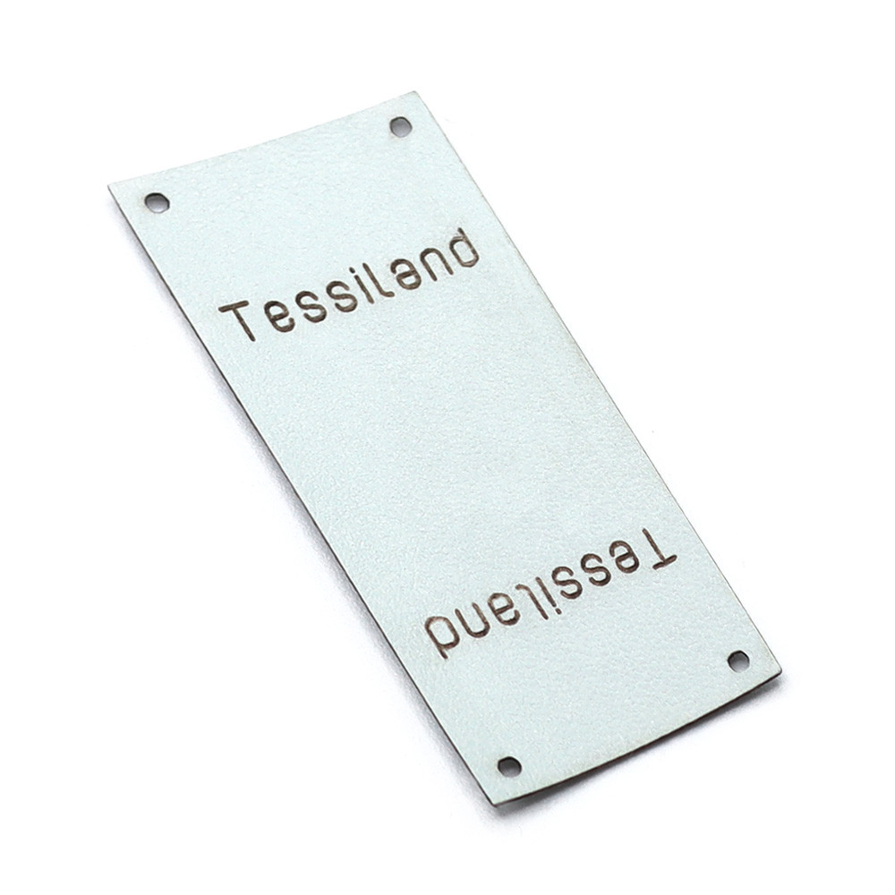 Custom tags Duble eco leather tiffany