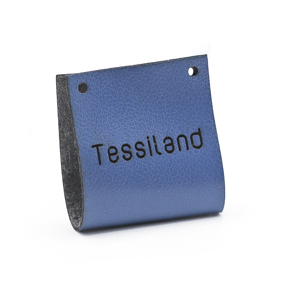 Targhetta Personalizzabile Duble ecopelle Bluette