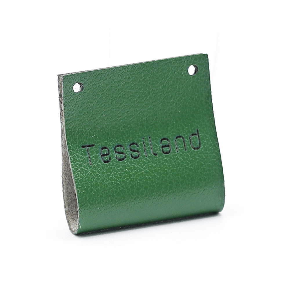 Targhetta Personalizzabile Duble ecopelle verde
