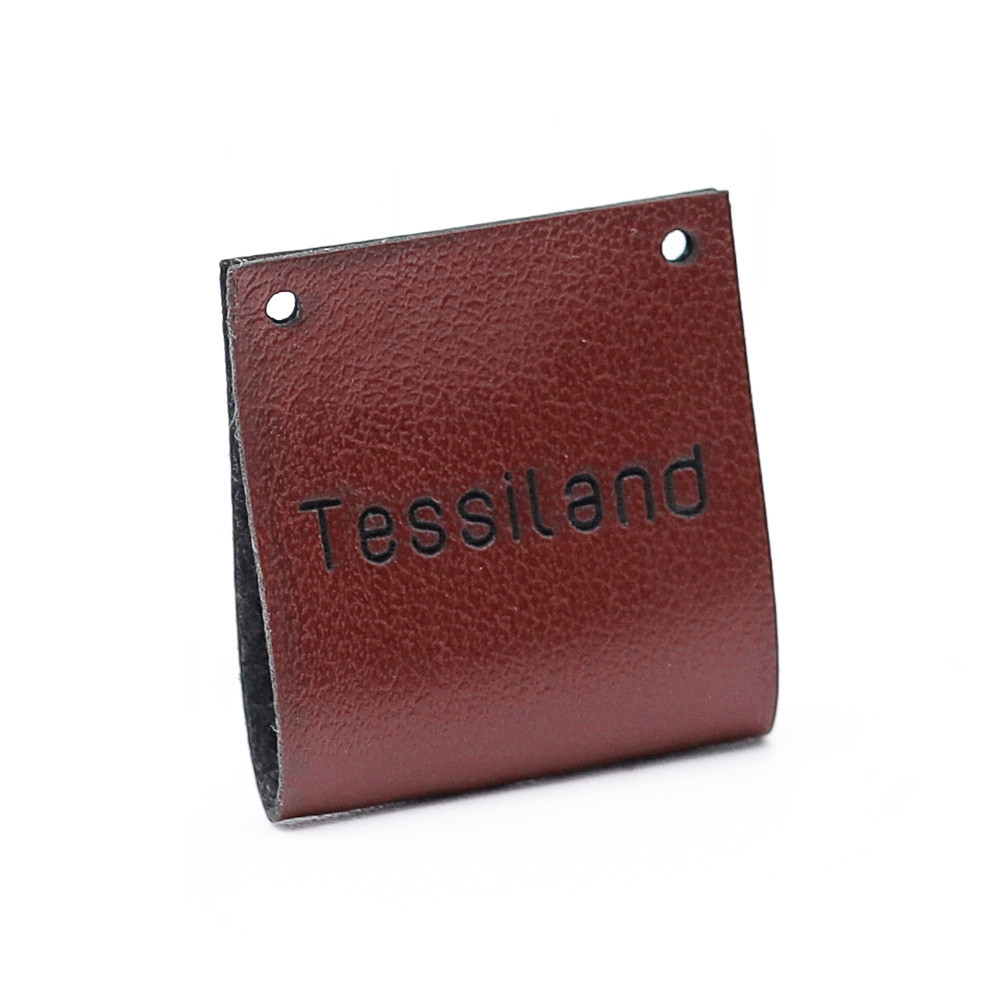 Targhetta Personalizzabile Duble ecopelle Bordeaux