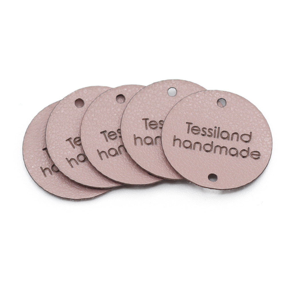Targhette Personalizzabili Cerchio conf. 5 pz Eco Cipria