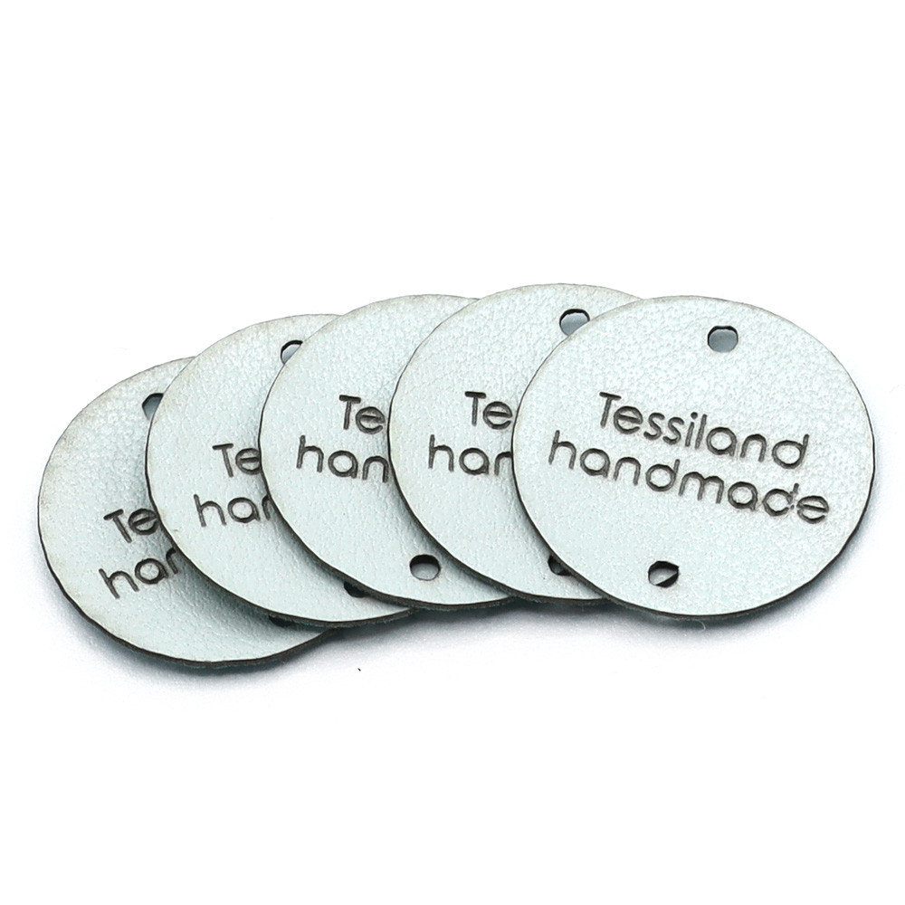 Targhette Personalizzabili Cerchio conf. 5 pz Eco Tiffany