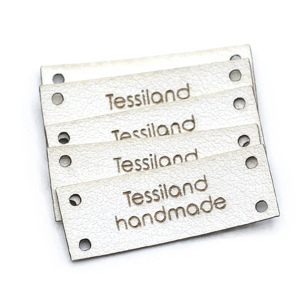 Targhette Personalizzabili Rettangolo conf. 5pz Eco Bianco