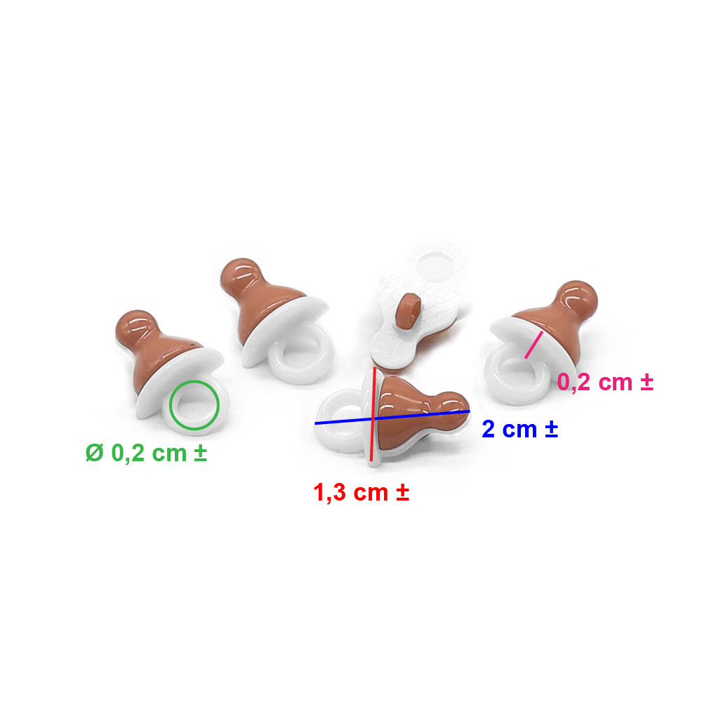 Dummy Buttons White Orange 5pcs