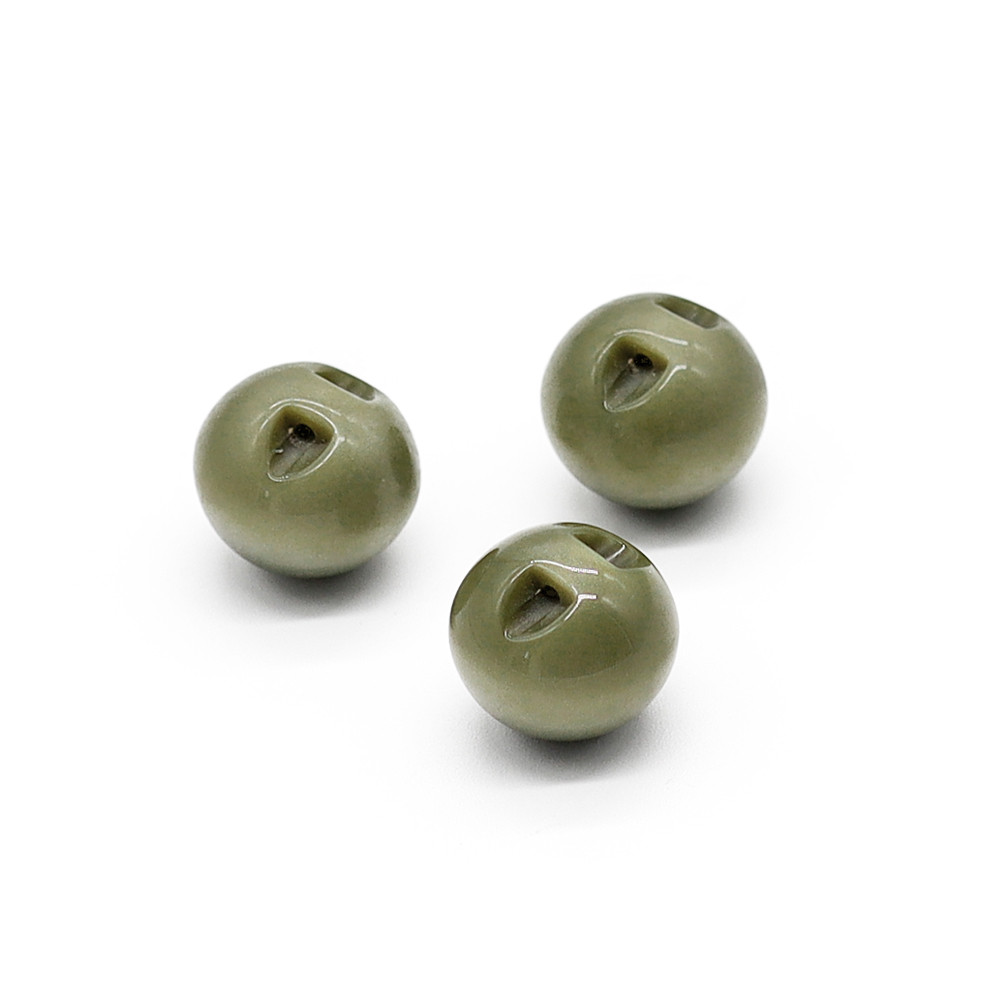 Buttons Iride Sphere 15 mm Green Sage 3 pc