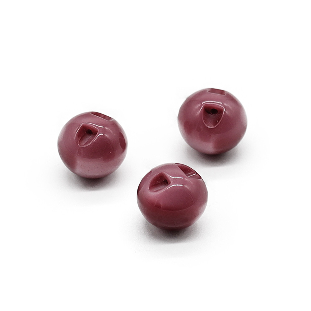 Buttons Iride Sphere 15 mm Burgundy 3 pc