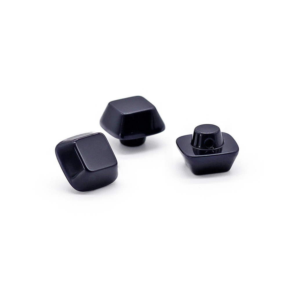 Bottoni Iride Cubo 10 mm Blu unito 3 pz