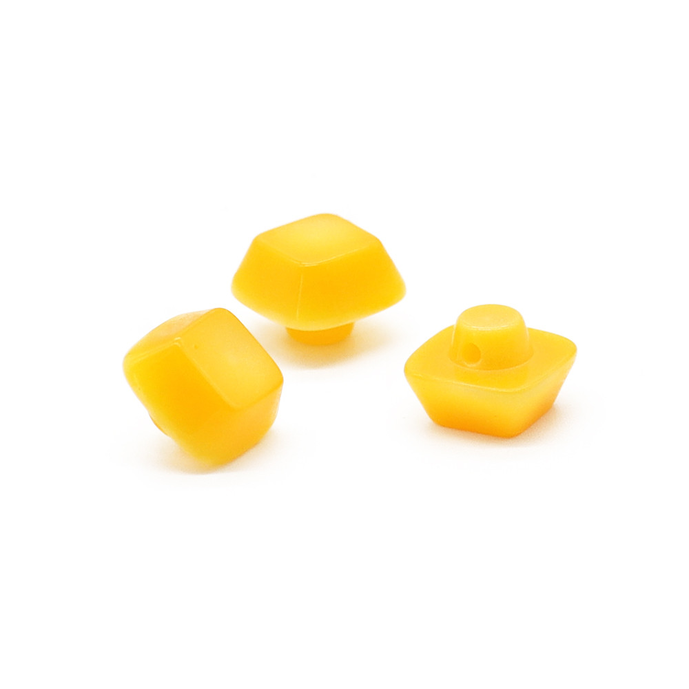 Bottoni Iride Cubo 10 mm Giallo 3 pz