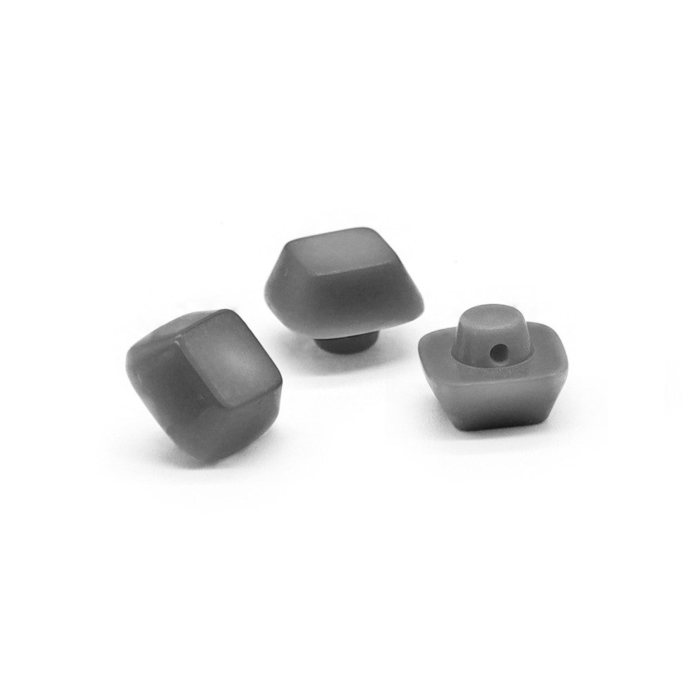 Buttons Iride Cube 10 mm Grey 3 pc
