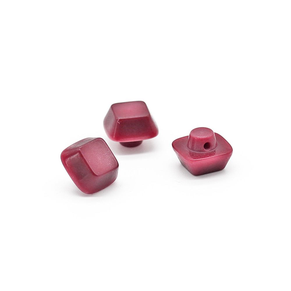 Buttons Iride Cube 10 mm Old Pink 3 pc