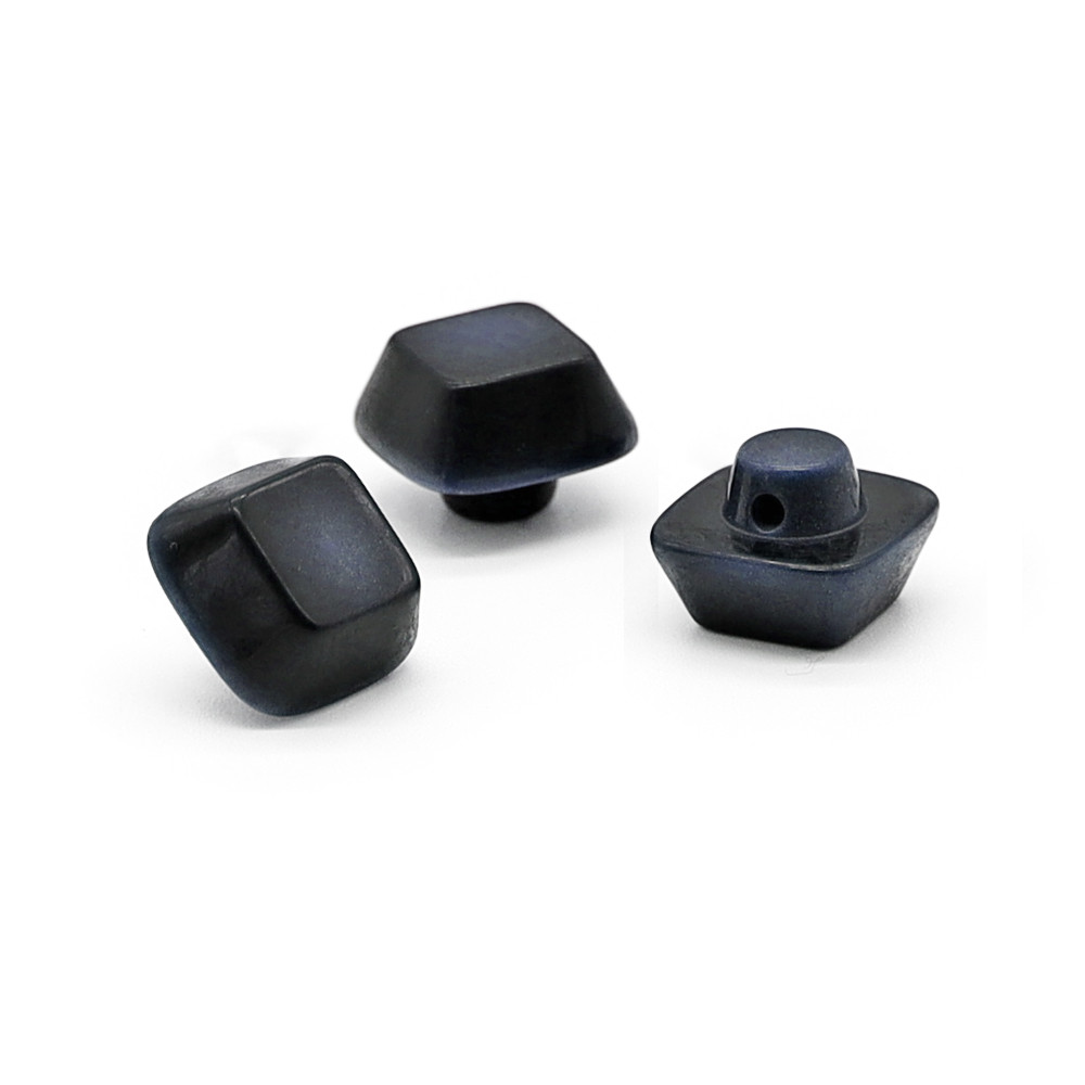 Bottoni Iride Cubo 12 mm Blu sfumato 3 pz