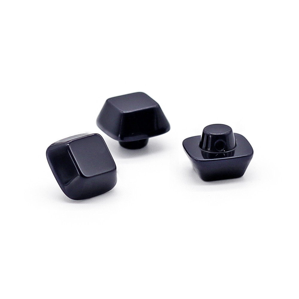 Bottoni Iride Cubo 12 mm Blu unito 3 pz