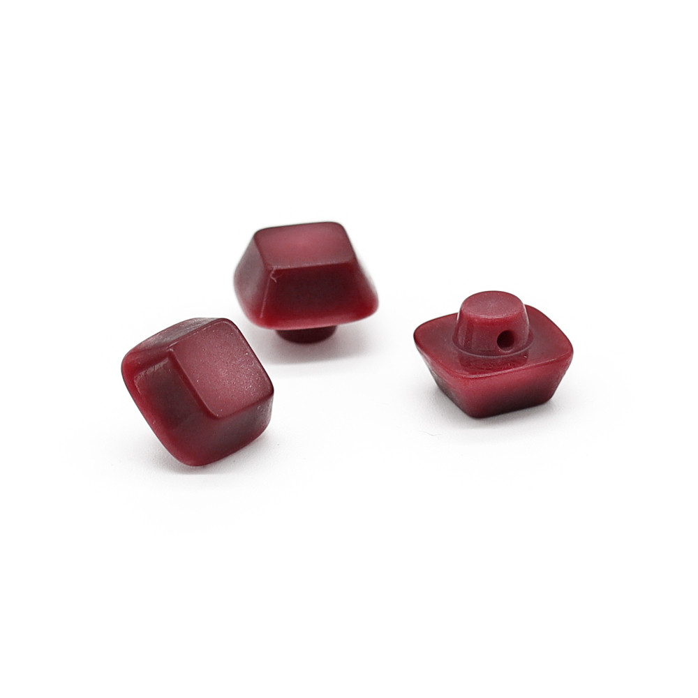 Bottoni Iride Cubo 12 mm Bordeaux 3 pz