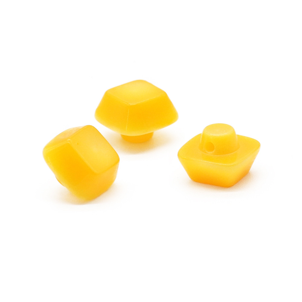 Bottoni Iride Cubo 12 mm Giallo 3 pz