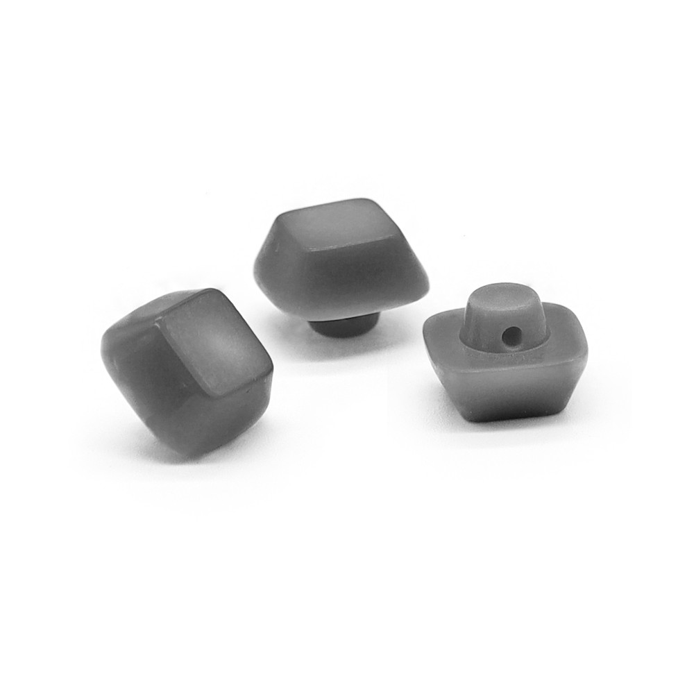 Buttons Iride Cube 12 mm Grey 3 pc