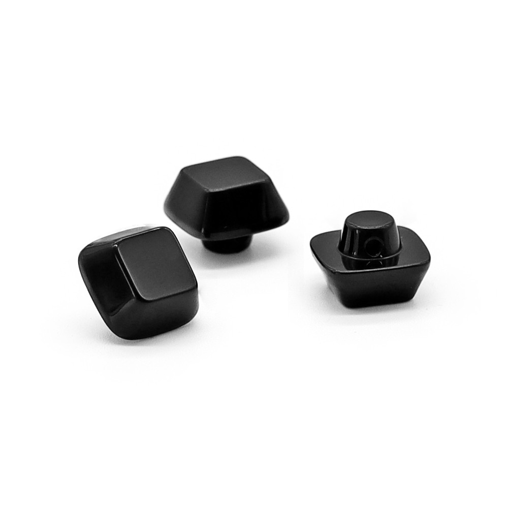 Buttons Iride Cube 12 mm Black 3 pc
