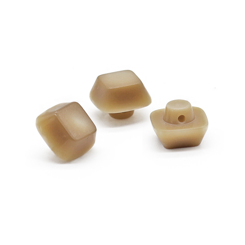 Buttons Iride Cube 12 mm Walnut 3 pc