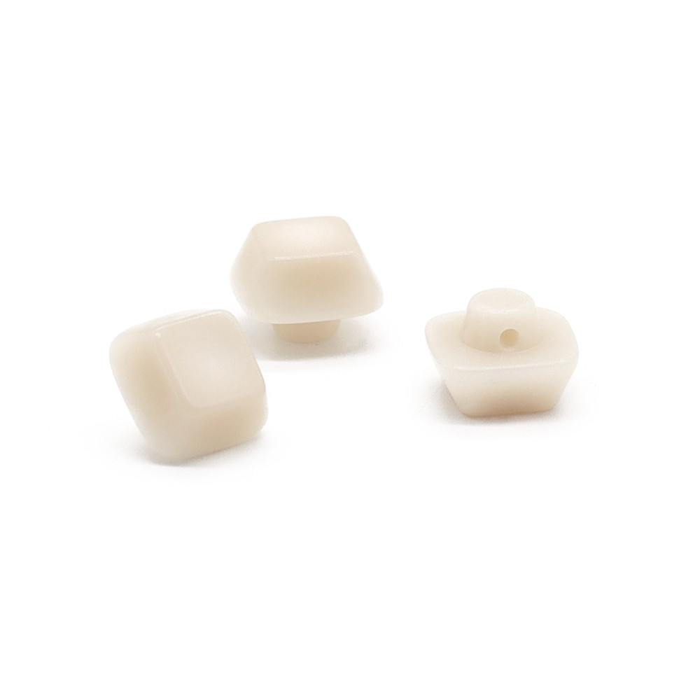 Buttons Iride Cube 12 mm Cream 3 pc