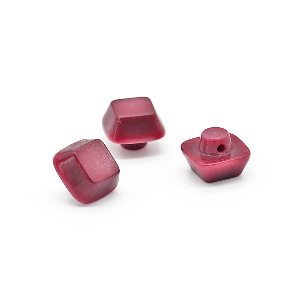 Bottoni Iride Cubo 12 mm Rosa antico 3 pz