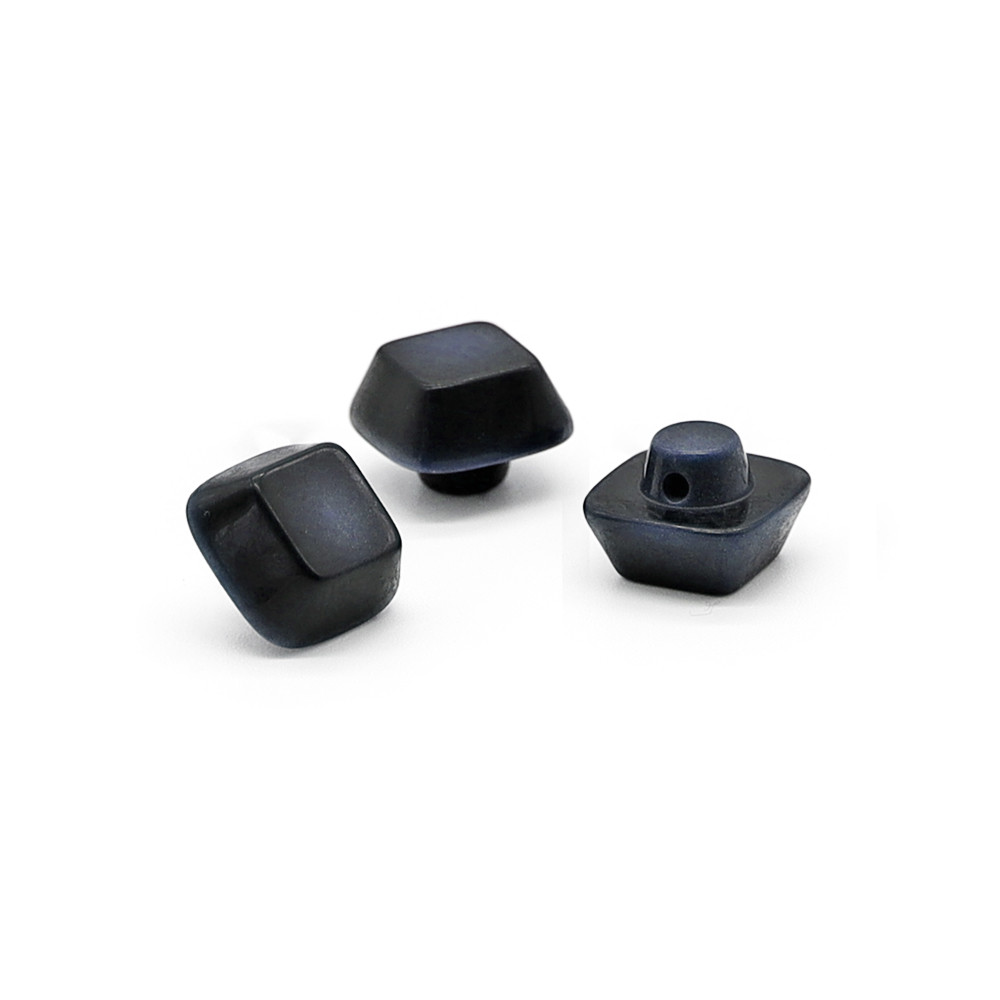 Buttons Iride Cube 9 mm Blue shaded 3 pc