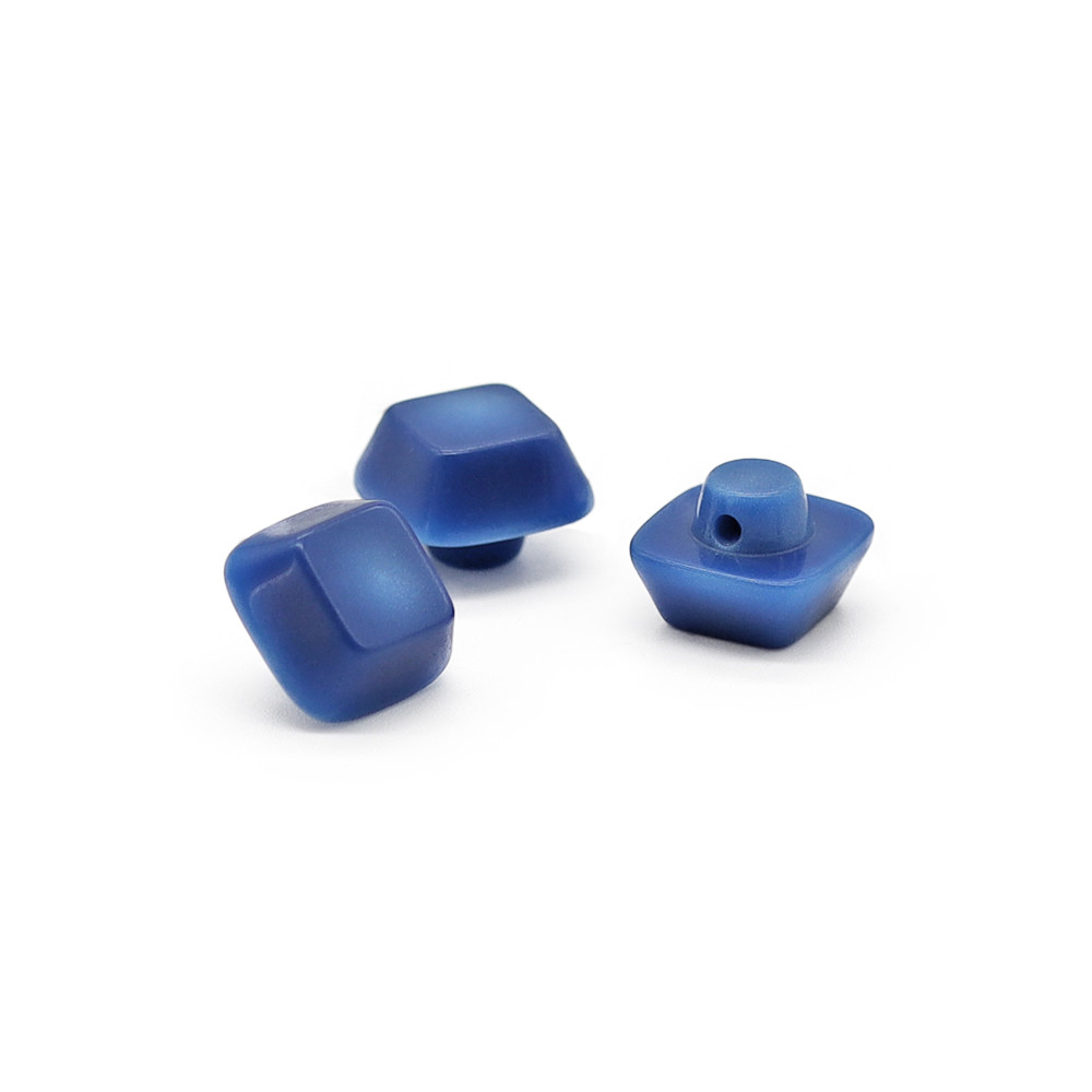 Bottoni Iride Cubo 9 mm Bluette 3 pz