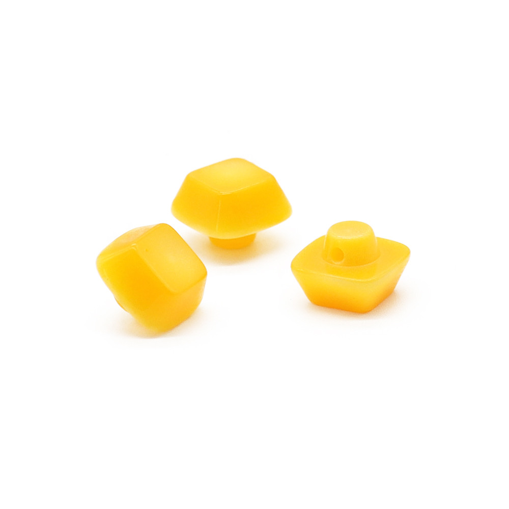 Bottoni Iride Cubo 9 mm Giallo 3 pz