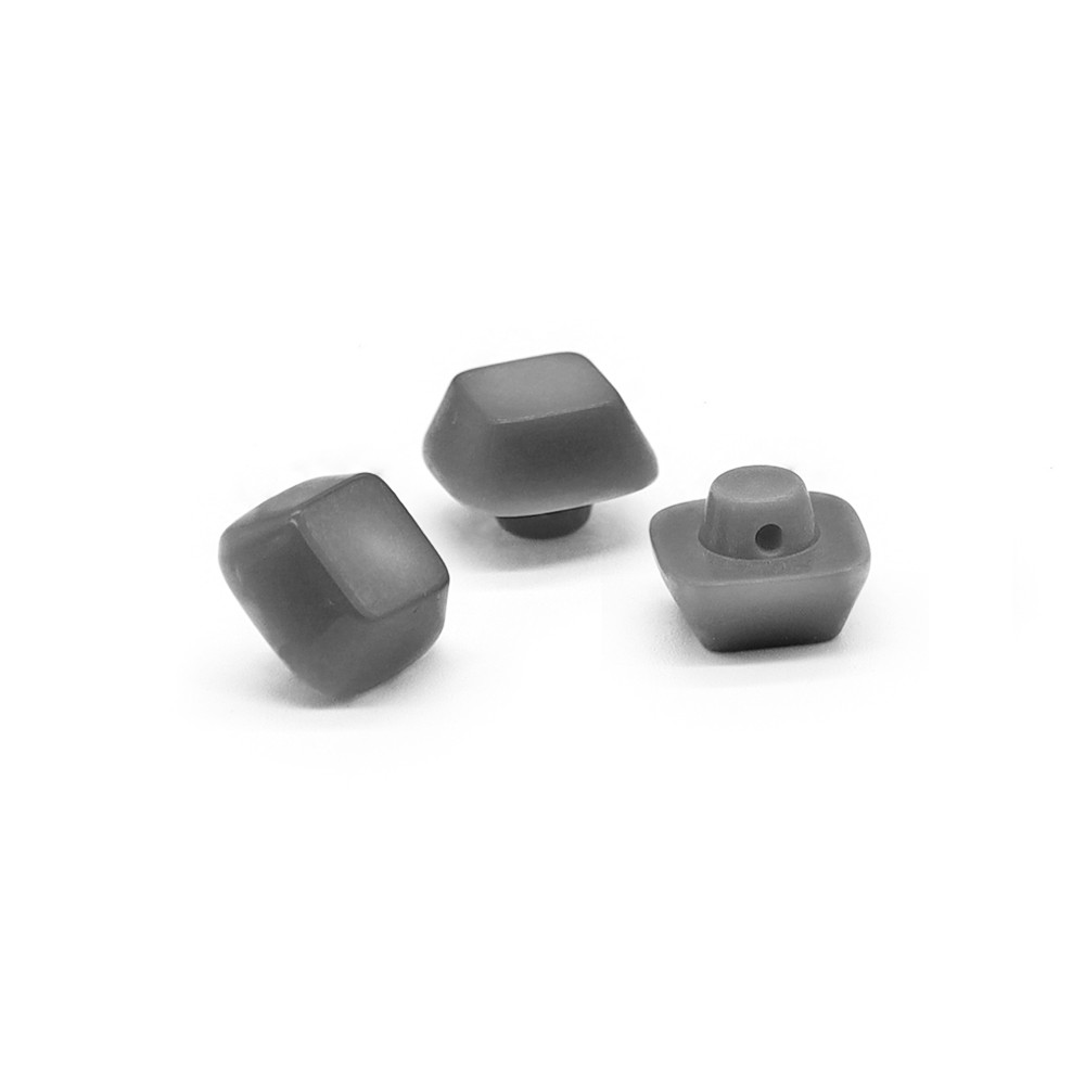 Botones Iride Cubo 9 mm Gris 3 pz