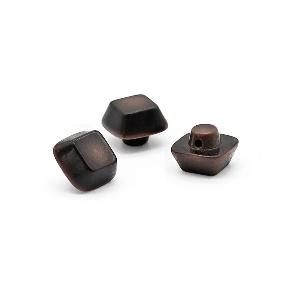 Bottoni Iride Cubo 9 mm Marrone 3 pz