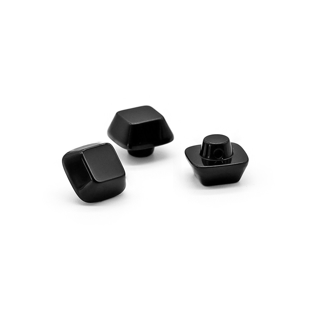 Buttons Iride Cube 9 mm Black 3 pc