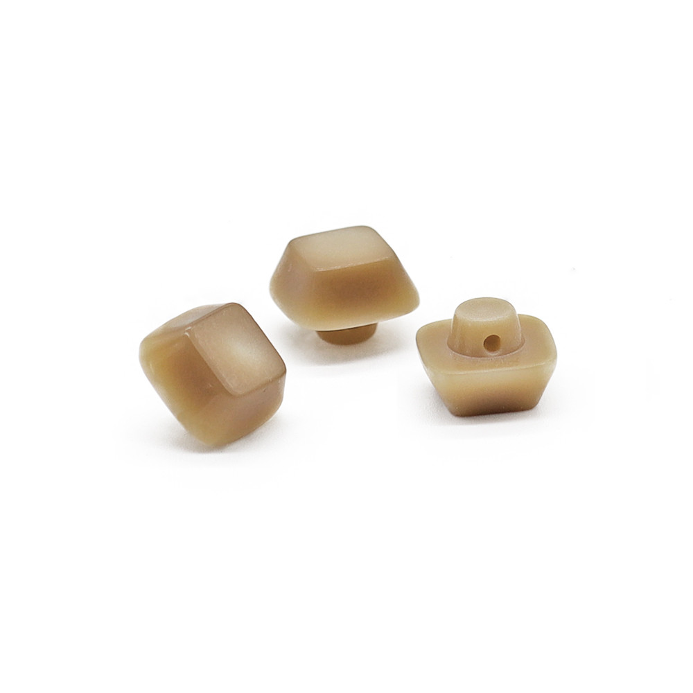 Bottoni Iride Cubo 9 mm Noce 3 pz