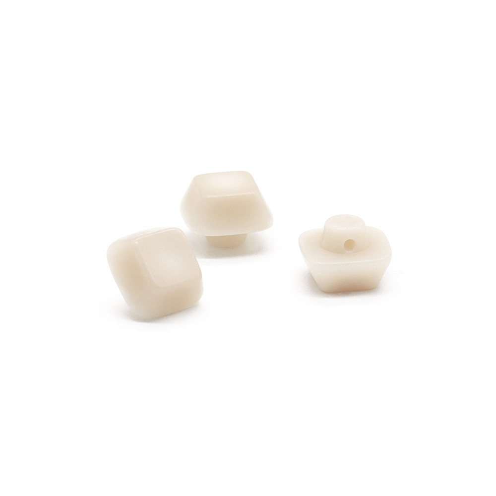 Bottoni Iride Cubo 9 mm Panna 3 pz