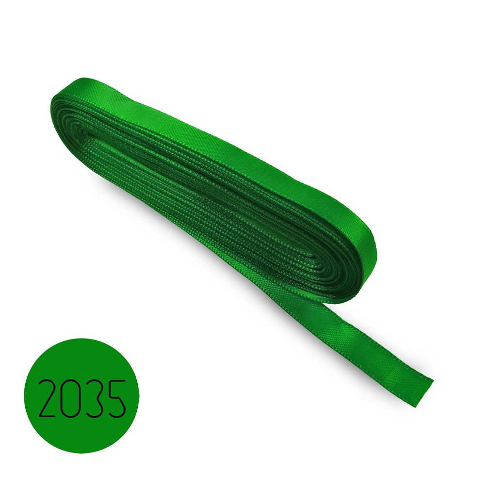 Nastro di raso mm8 Verde 2035 Mt 10