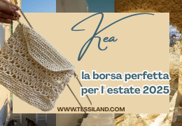 KEA la borsa crochet in rafia color panna perfetta per l' estate 2025